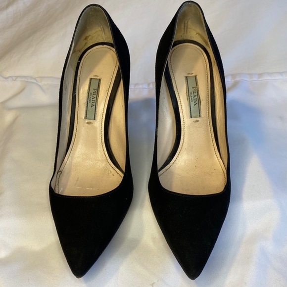 Prada Shoes - Prada Pointed Toe Suede Pumps